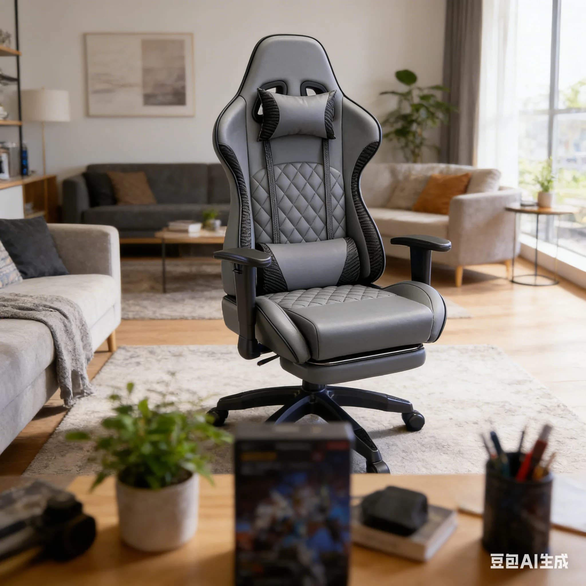 AOLIVIYA Sedia da Gaming Reclinabile Moderna con Seduta da Ufficio, Comoda per Dormitorio, Regolabile per Lunghe Sessioni, Ideale per Casa e Studio