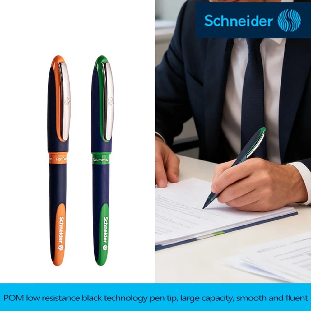 Nuove Penne Gel Schneider 2026, Set da 3 Pezzi, Penne Roller Grande Capacità, Super Scorrevoli 0.6mm, Cancelleria per Ufficio, Ritorno a Scuola