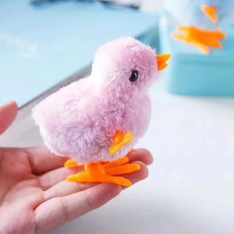 Giocattoli per gatti domestici che saltano passeggiate batte cartone animato peluche pollo a orologeria gatto gioco interativo giocattolo carica pulcino gattino forniture
