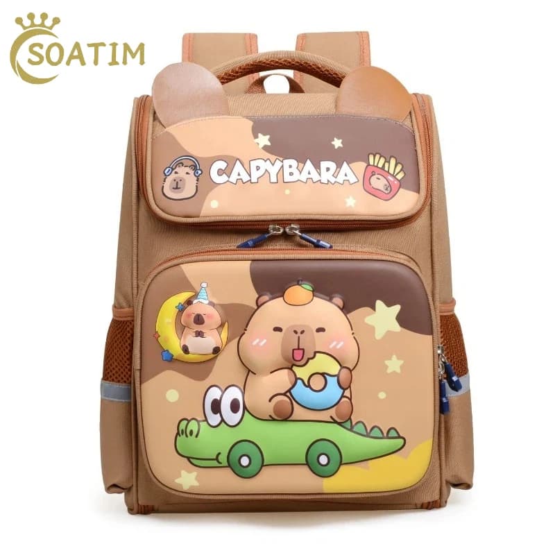 Zaini scolastici per bambini Capybara, per ragazzi e ragazze, zaino ortopedico per la scuola primaria, zaino impermeabile, borsa per libri