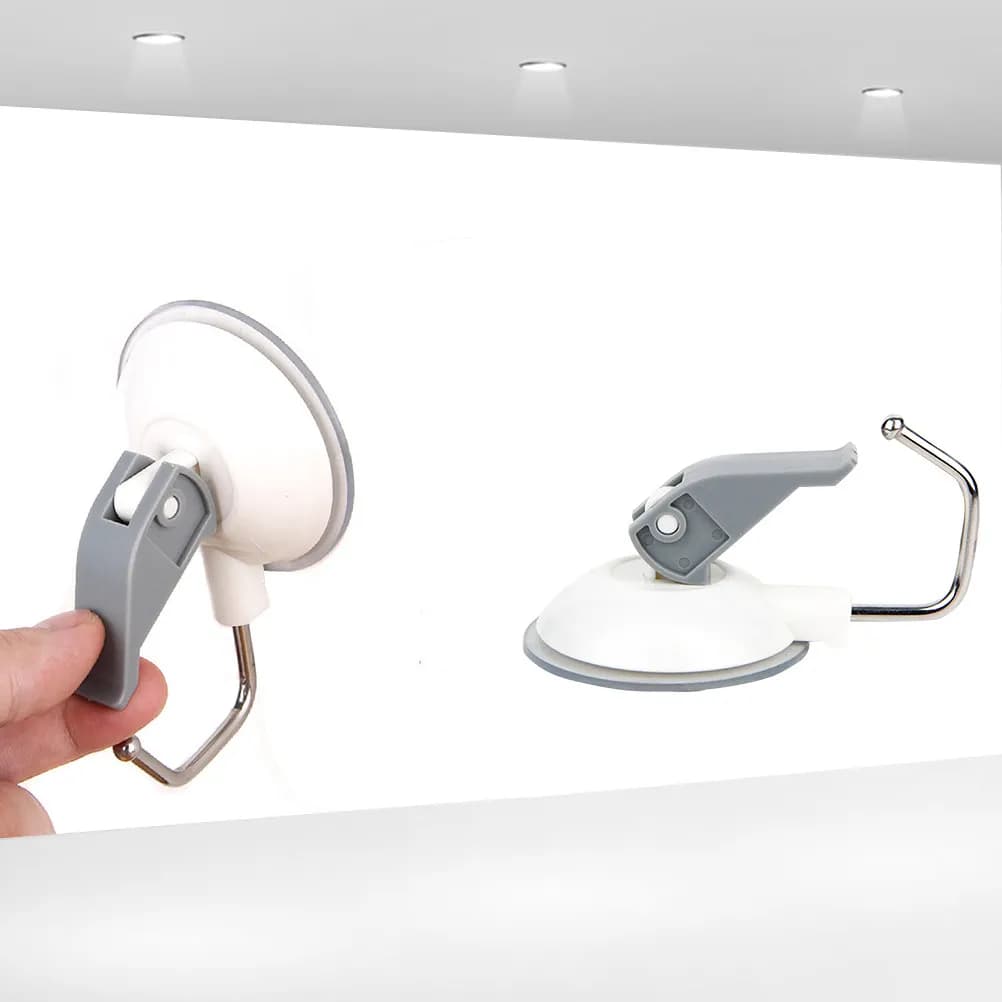 Set di 3 Ganci a Ventosa Resistenti, Appendiabiti a Vuoto per Cucina, Bagno, Soggiorno, Ganci da Parete Rimovibili per Doccia