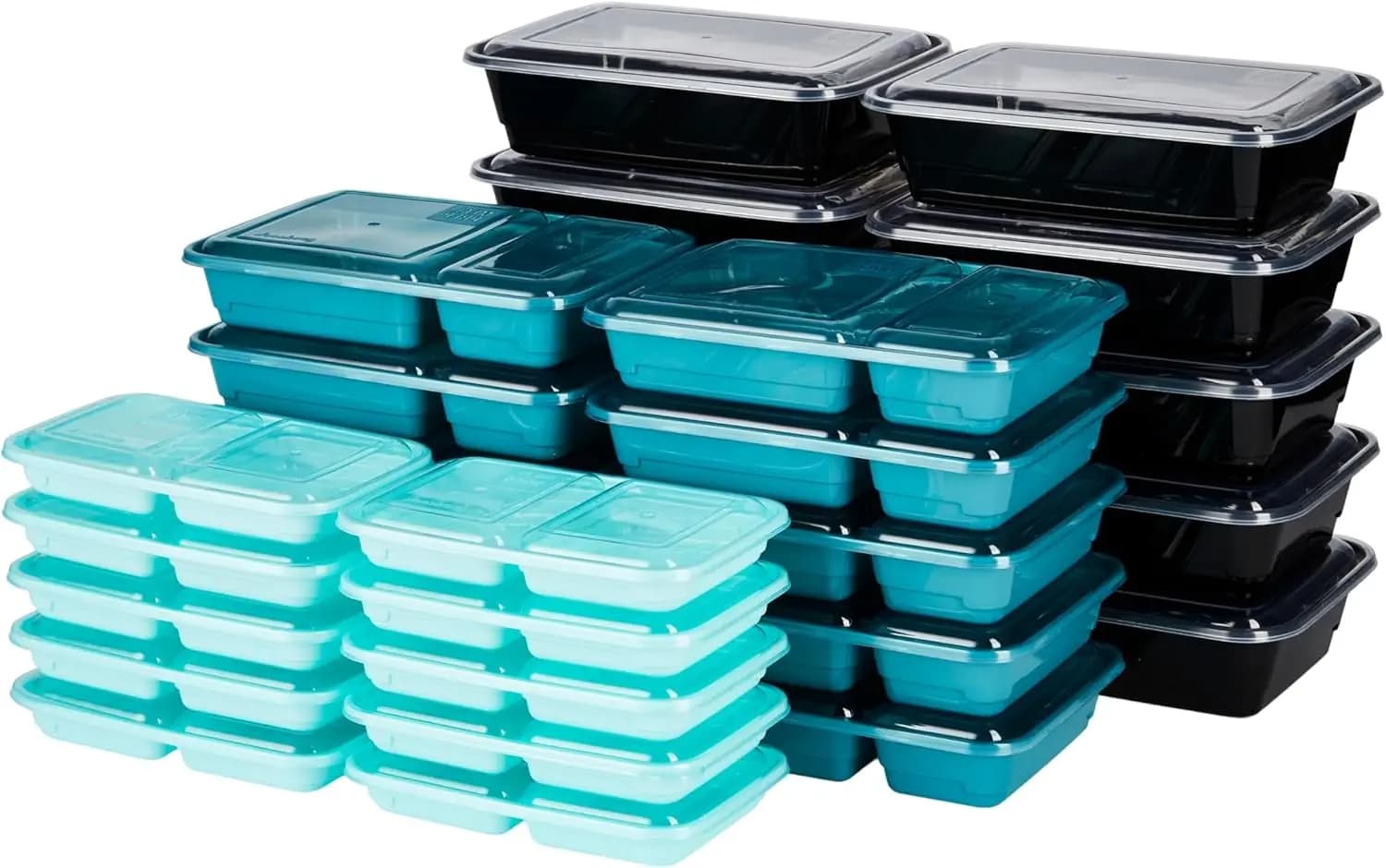 Set di Contenitori per Preparazione Pasti Senza BPA, 60 Pezzi per Conservazione e Organizzazione di Alimenti Sani