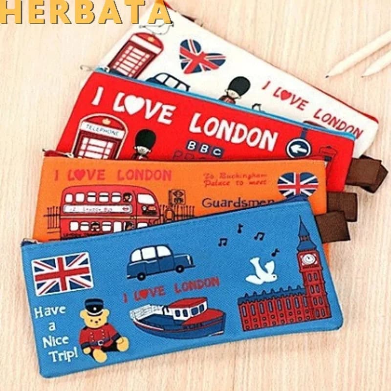Simpatico astuccio in tessuto con animali - Astuccio per penne Kawaii per materiale scolastico per bambini (regalo Zakka)