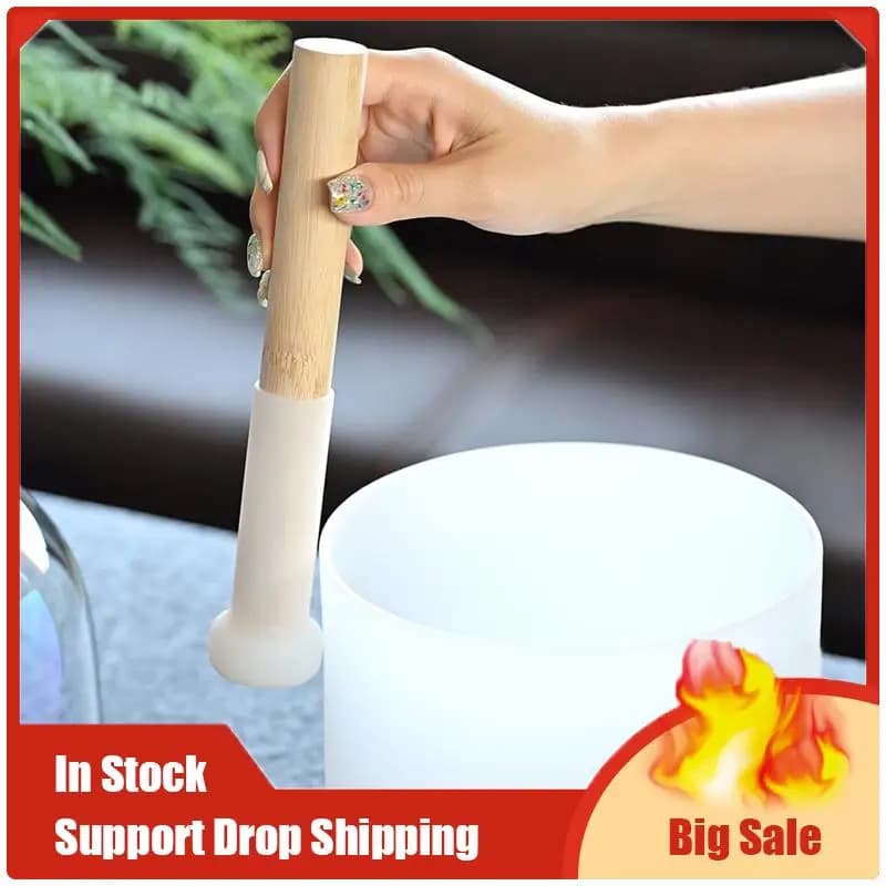 A35F New Crystal Singing Bowsl Stick Singing Bowl Sticks Meditation Sound Healing Accessory Percussion Instruments Parts