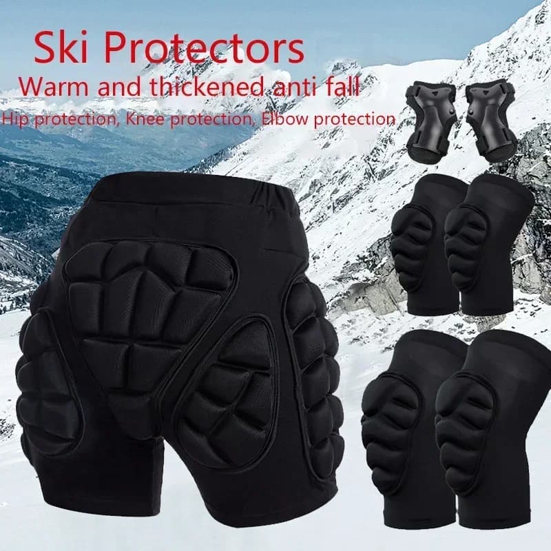 Pantaloni Protettivi per Sci, Protezione Anca, Prevenzione Cadute, Pattinaggio, Monopattino, Attrezzatura Protettiva per Bambini, Ginocchiere, Gomitiere, Polsiere