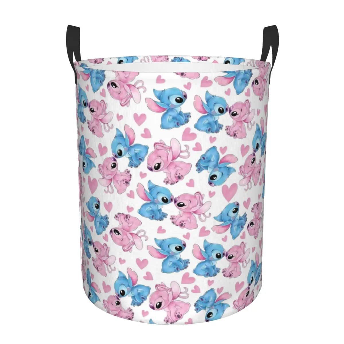 Cesto Portabiancheria Anime Lilo e Stitch, Grande Cesto Portaoggetti, Organizzatore Giocattoli per Bambini, Design Cartone Animato Carino