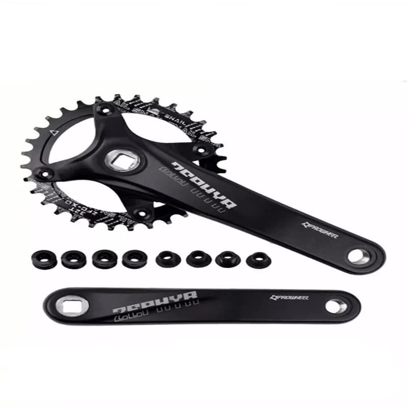 Prowheel Haomeng Mountain Bike Manovella Disco in acciaio con ± 30-38 denti Manovella a foro quadrato a disco singolo modificata 104BCD