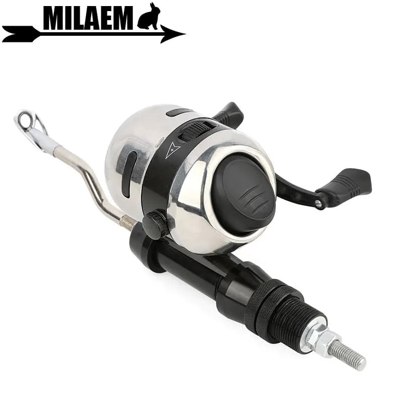 Tiro con l'arco arco canna da pesca attacco mulinello sedile Spincast fionda pesce caccia sparare attraverso la canna da caccia accessori per la pesca