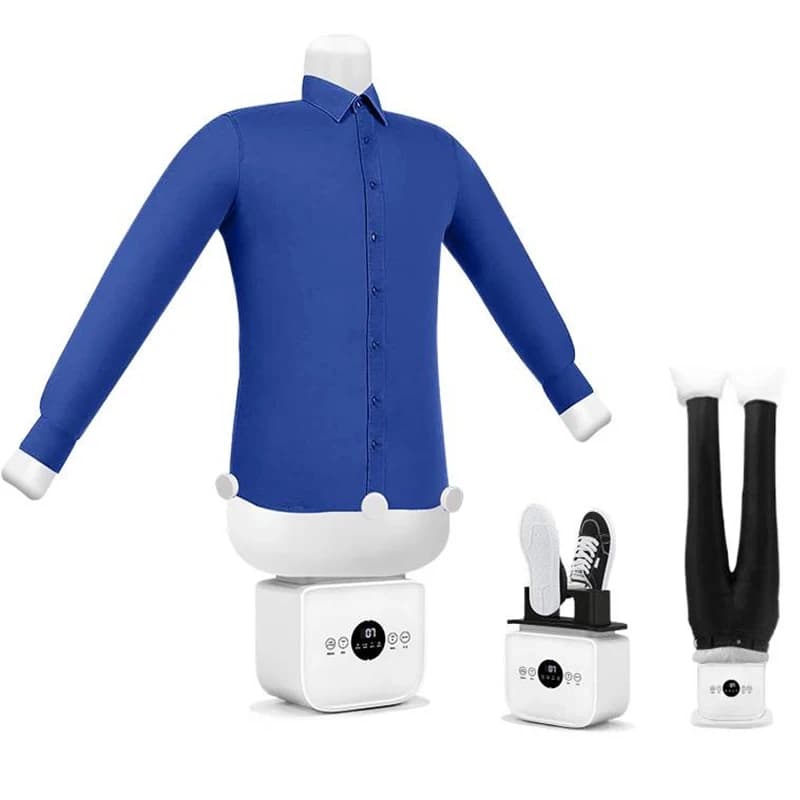 Macchina Stiratrice Automatica per Manichini, Asciuga Scarpe/Gonne/Pantaloni, 1400W/1250W, Stiratrice a Sospensione, Rimozione Automatica delle Pieghe e Asciugatura