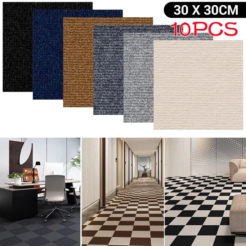 Adesivo per piastrelle per pavimenti fai-da-te 30x30 cm Tappeto addensato Tappetino per pavimenti Adesivi murali autoadesivi senza colla ambientale Decorazione della stanza