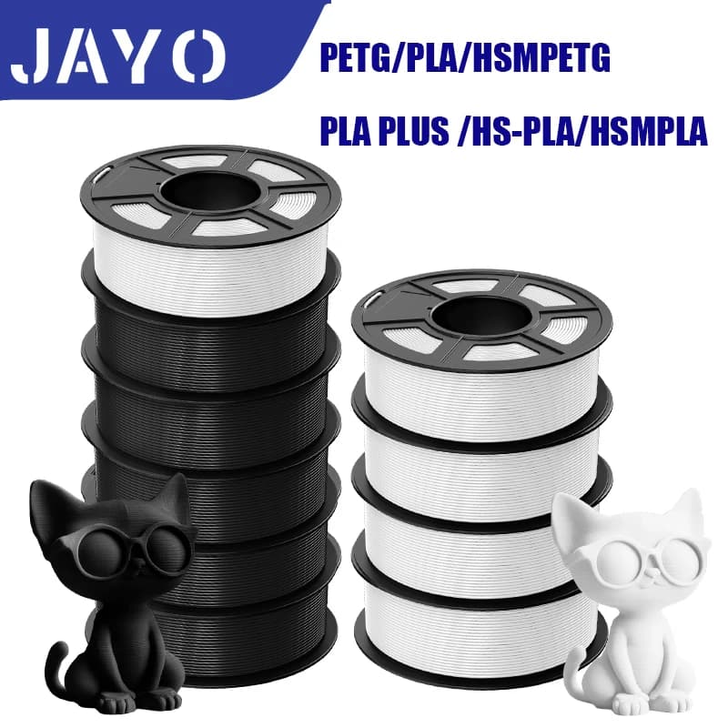JAYO PETG/PLA/HS-PLA/HSMPETG/PLA PLUS 10 3D printer filament rolls Non-toxic No bubbles Liscio Suitable 175 mm for 3D printing