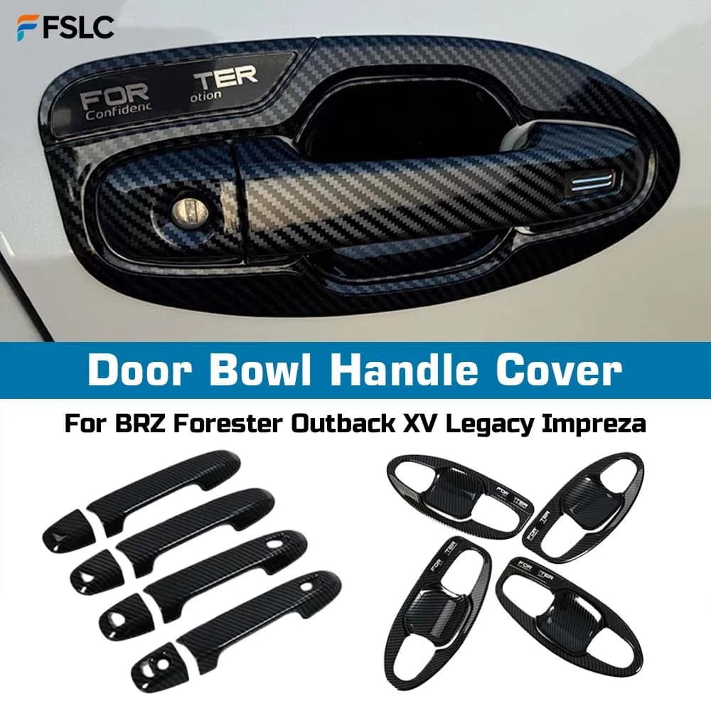 ⭐Genuine⭐ Car Decoration Door Bowl Handle Cover For BRZ Forester Outback XV Legacy Impreza Carbon Fiber Cars Accessories Styling
