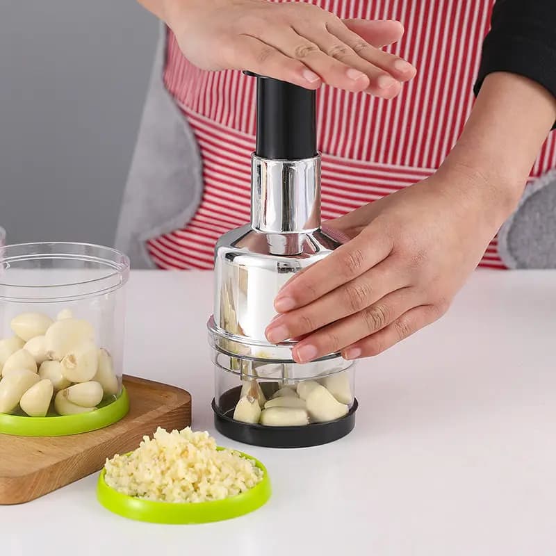 Schiacciapatate Manuale Magico per Aglio, Utensile da Cucina per Tritare Aglio, Zenzero e Cipollotti