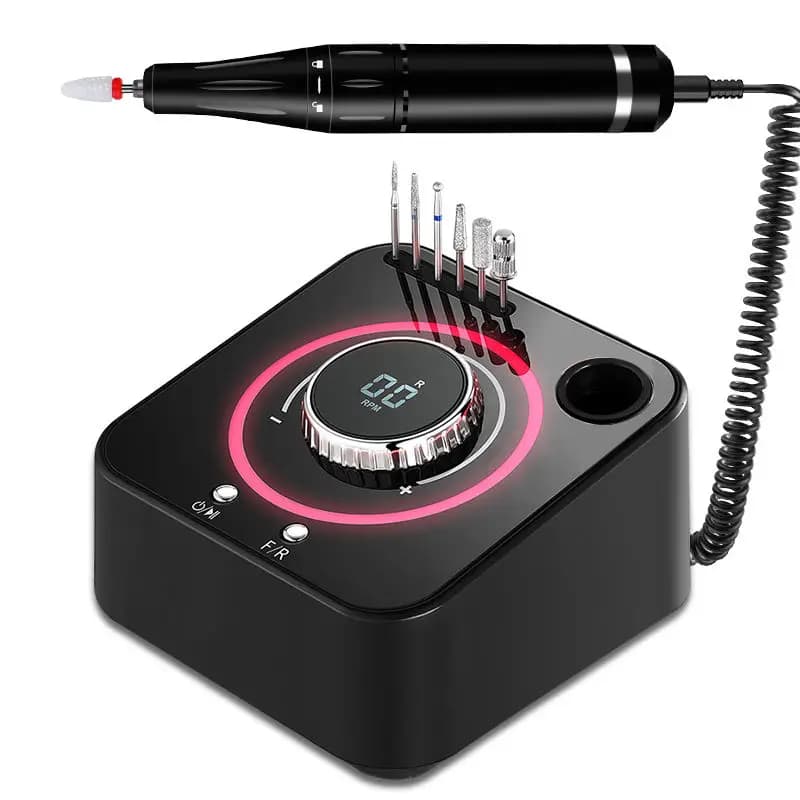 Lima per trapano elettrico professionale per unghie in gel acrilico 40000 giri/min, per rimuovere lo smalto, strumenti per lucidare manicure