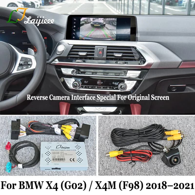 Reverse Camera For BMW X4 G02 X4M F98 2018 2019 2020 2021 OEM Screen / Plug and Play HD Night Vision Rear View Parking Camera
