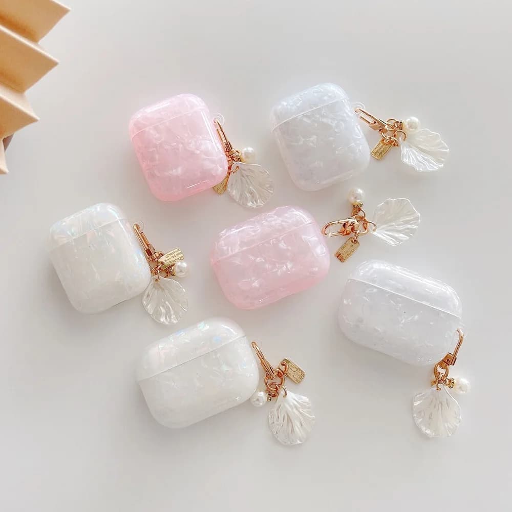 Fancy Pearl Shell Earphone Protective Case for AirPods 4 Bluetooth Headset Charging Box Soft Cover for AirPods Pro 3 2 Pro2