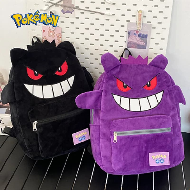 Zaino Pokemon Gengar, Borsa Grande Trendy e Cool, Carino Cartone Animato Kawaii, Regalo per Coppie, Contenitore per Giocattoli, Accessori Anime, Regalo per Festival