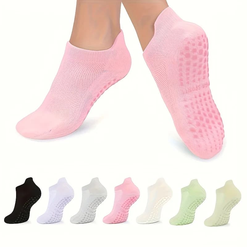 1 pair of pilates socks with grip for women, yoga sports socks for bar ballet bar training bar