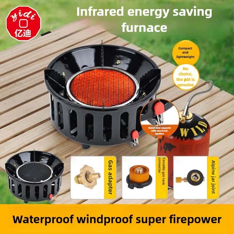 7 core infrared camping stove from 19800 W Energy saving butane burner Camping stove for picnic Outdoor stove Efficient propane gas stove