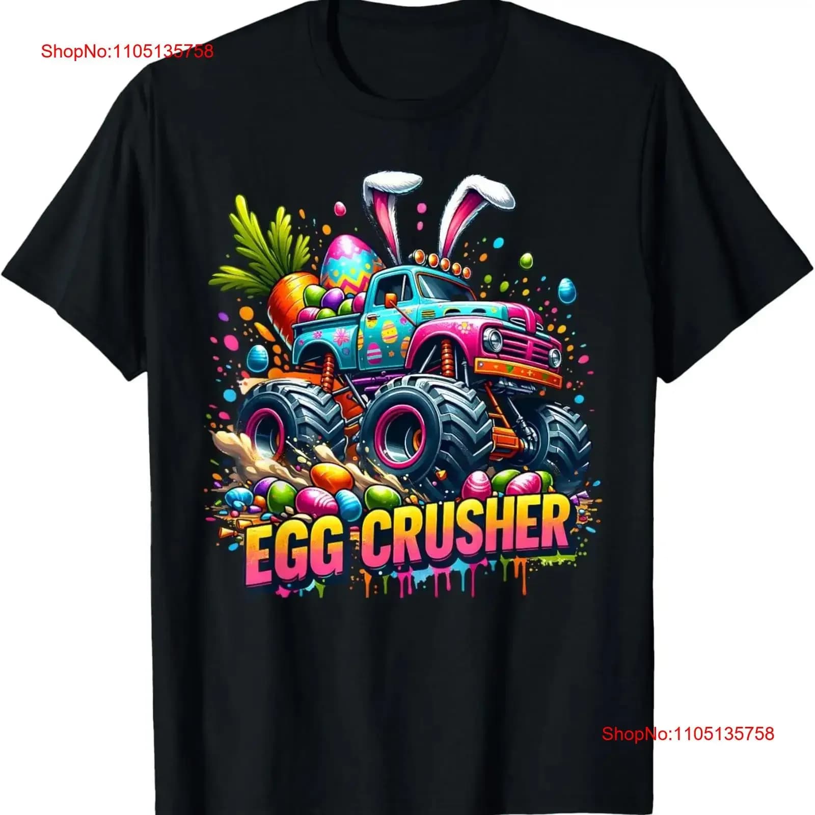 Frantoio per uova Giorno di Pasqua Monster Truck Bambini Bambino Ragazzi T Shirt vintage Lavato homme grafico Versatile Top da indossare tutti i giorni
