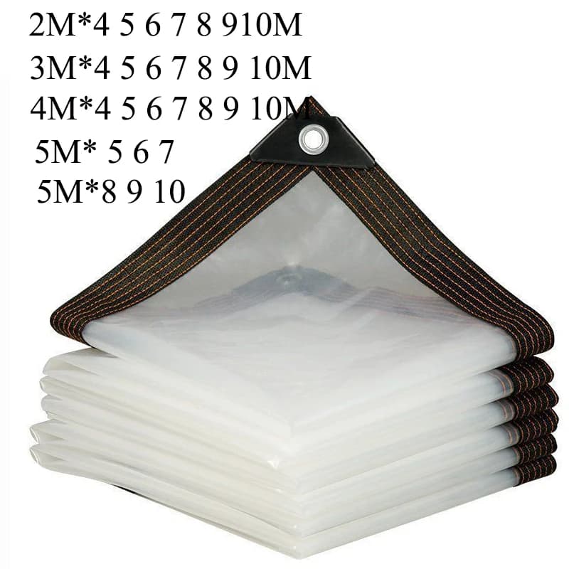 Telone trasparente 2*3 4 5 6 7 8 9 10 3m 4m 5m Telo trasparente impermeabile personalizzato Copertura per piante trasparente Tenda da campeggio da giardino