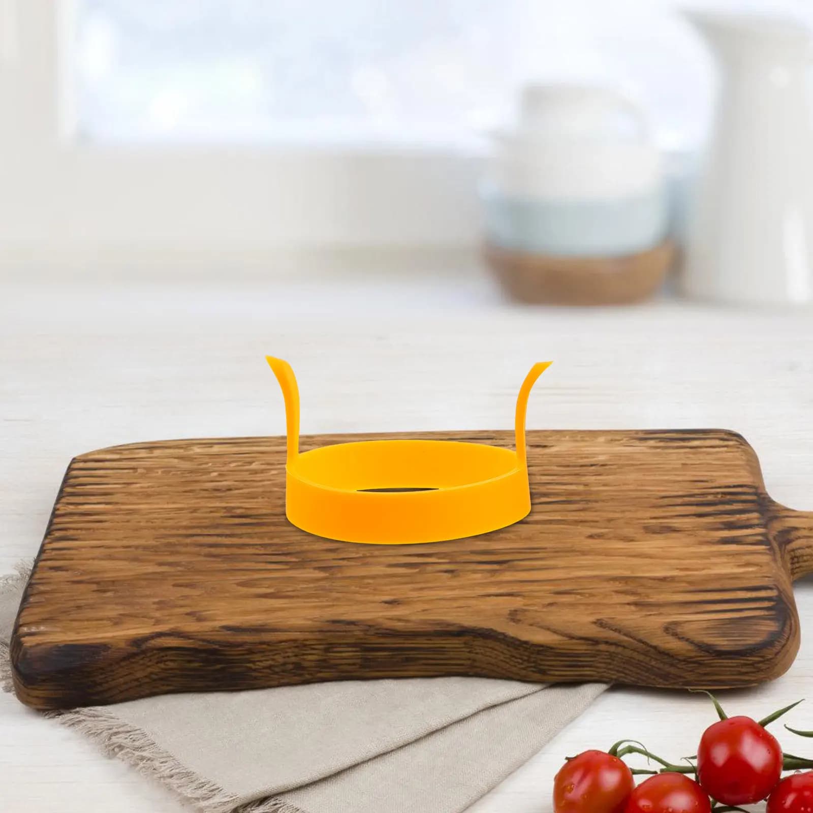 Set di 6 Stampi in Silicone Premium per Uova, Antiaderenti con Doppio Manico per Cucinare Uniformemente Uova Fritte, Omelette e Pancake, Anelli da Cucina Rotondi