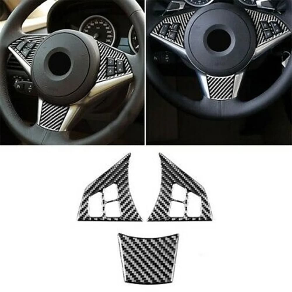 Carbon Fiber Car Stickers for BMW E60 Series 5 2004-2010 Wheel Cover Decoration Trim Interior molding Accessories