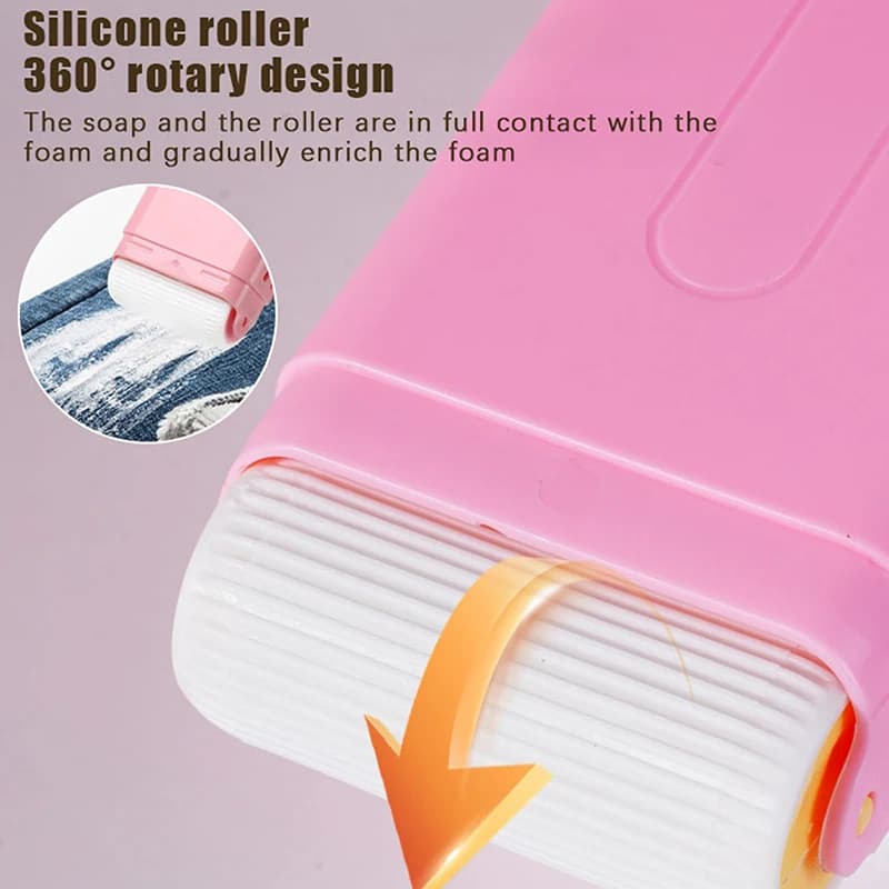 1pc Free Hand Wash Soap Box Brush Multifunctional Foam Box For Home Use Automatic Flavor Shoe Roller Laundry Width Type Drainage