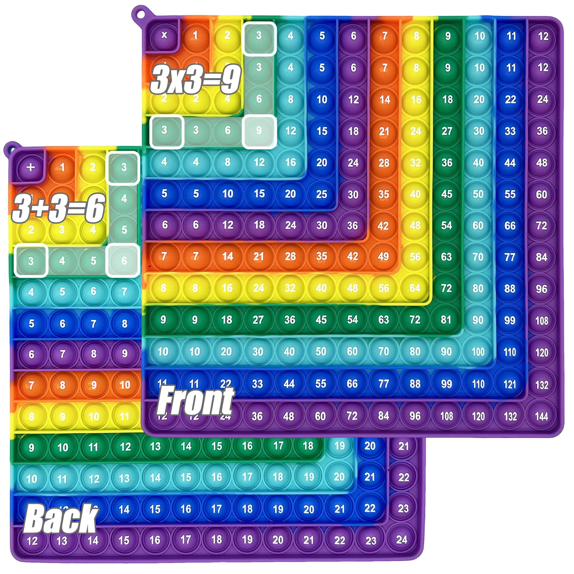 12x12 e 12 + 12 Moltiplicazione Aggiunta Giochi da tavolo Matematica Fidget Toys, Times Table Practice Insegnamento Giocattoli educativi Regali per la lezione