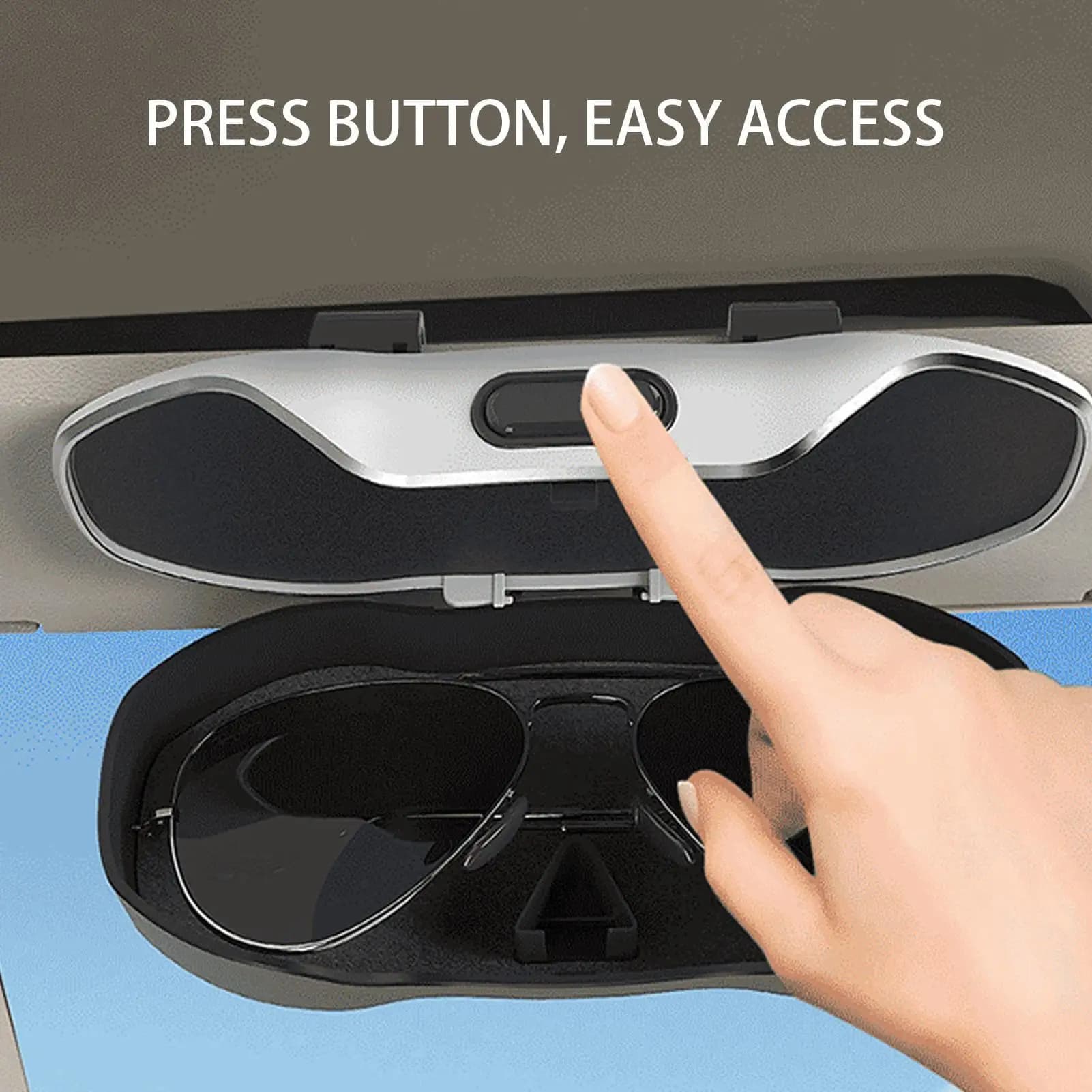 Porta occhiali da sole per visiera per auto Porta occhiali da sole per auto Protezione per maniche Organizzatore per occhiali Portatile per viaggi in spiaggia Guida quotidiana