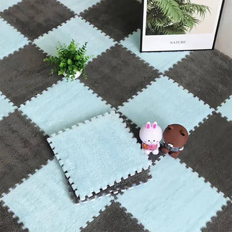 Tappetino morbido da 20 pezzi per bambini, tappeto da soggiorno resistente alle macchie, tappetino puzzle ad incastro per bambini striscianti, tappeto da camera da letto