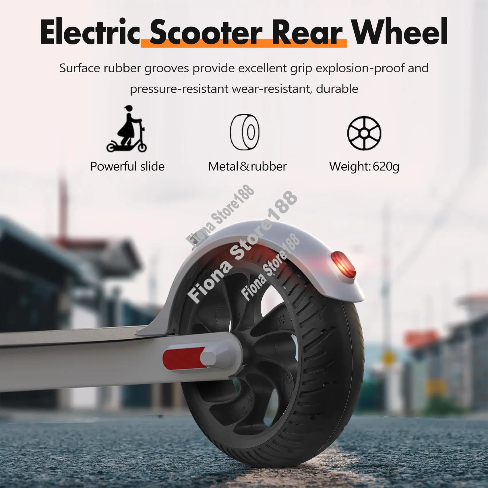 Ruota posteriore di ricambio per scooter elettrico Kugoo S1 S2 S3 Mozzo posteriore e pneumatici Accessori di ricambio