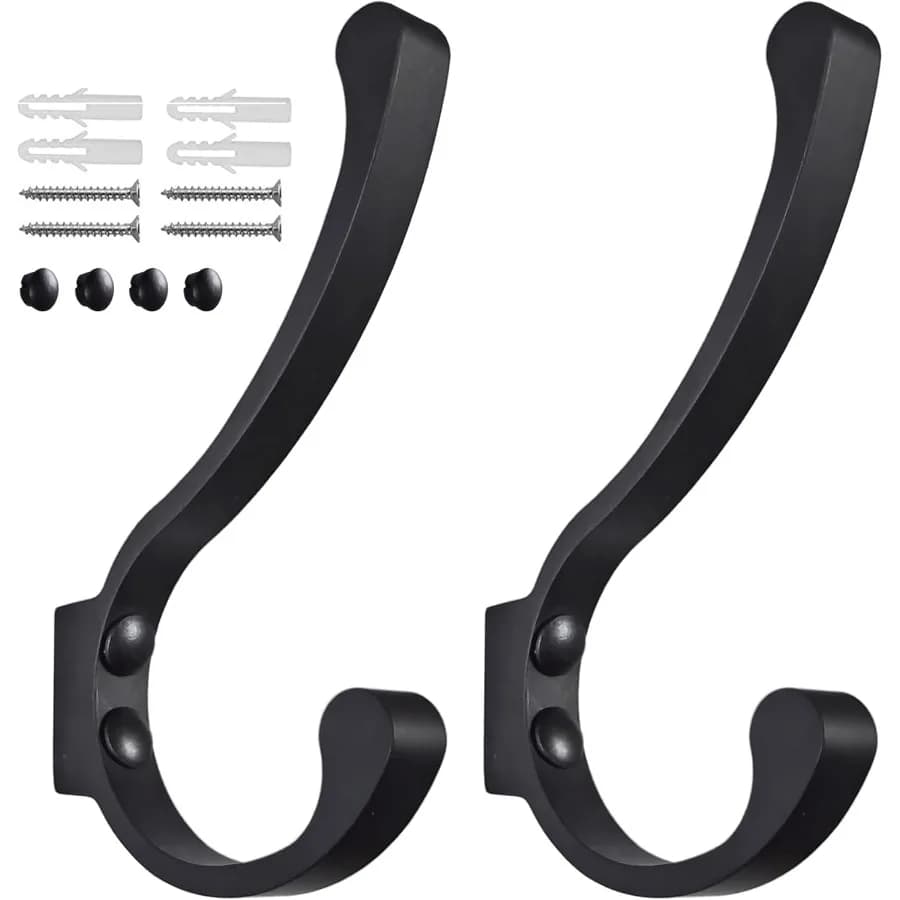 Ganci appendiabiti da parete Ganci da parete grandi resistenti per appendere ganci da accappatoio in metallo montati a parete Ganci multiuso per cappotti, sciarpe, borse, Towe