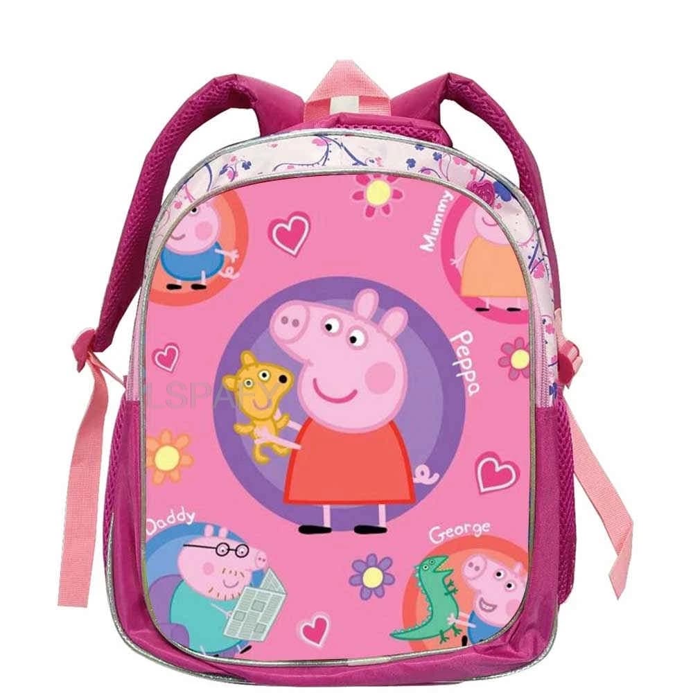Cute Peppa Pig Backpack Princess 12inch Pink Small Kindergarten School Bags For Toddle Girl Travel Outer door mochilas