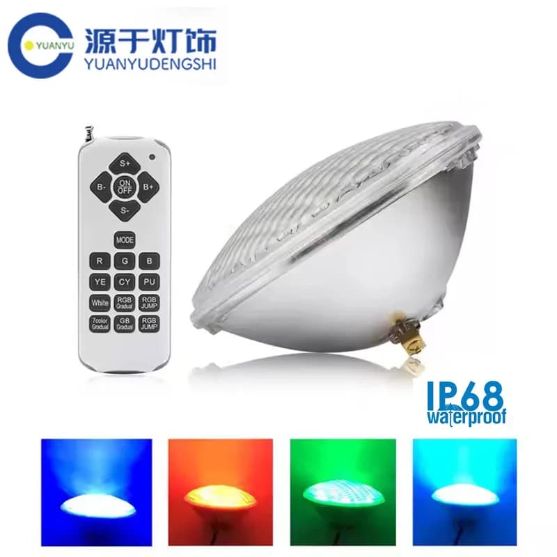 12V Outdoor Swimming Pools IP68 PAR56 Light 18W 35W 54W Underwater Lamp Pool Light RGB Remote Control Home Decorating