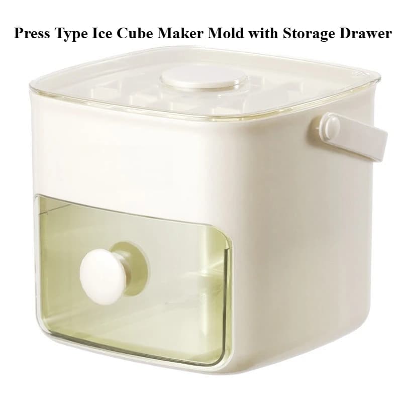 Press Ice Grid Ice Cube Mold Ice Box Frozen Ice Hockey Large Capacity Ice Storage Household Food Grade Refrigerator