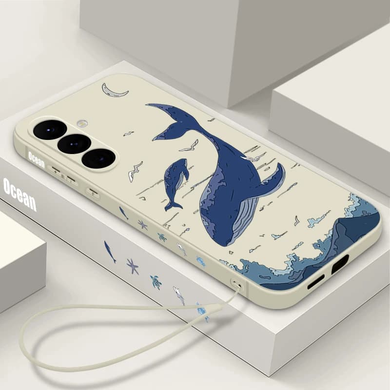 Whales Phone Case For Samsung Galaxy S26 S25 S24 Ultra S23 S22 Plus S24 S25 FE A57 A17 A56 A37 A36 A26 A16 A55 A15 A54 5G Cover