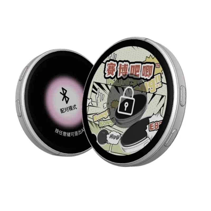 Badge Digitale Intelligente Anime E-Badge Display Pin da 1.7 Pollici con Schermo Touch LED e Cornice Fotografica con Riproduzione Video