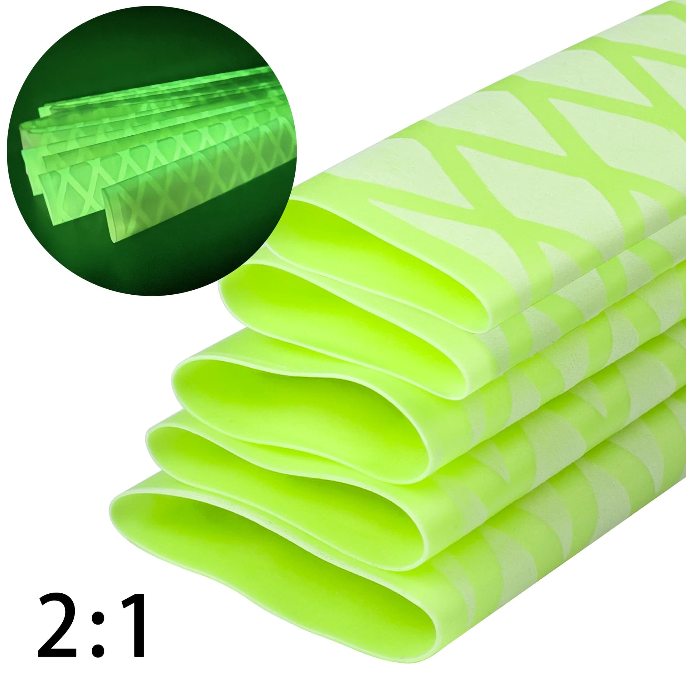 Tubo luminoso Tubo termorestringente antiscivolo Rapporto di restringimento 2:1 per canna da pesca o isolamento elettrico fai-da-te