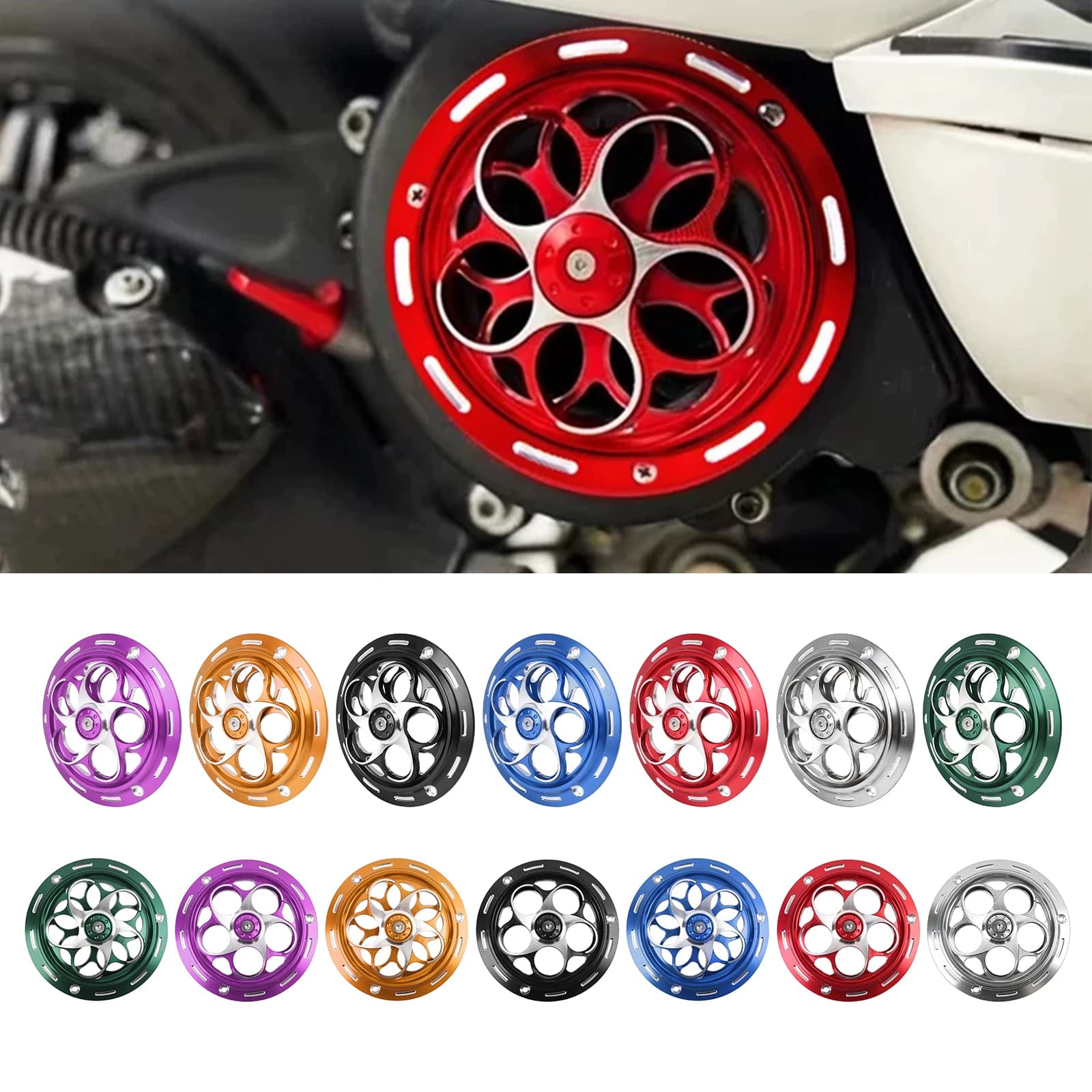 Copertura del Radiatore con Ventola di Raffreddamento per Vespa Sprint Primavera 150 2013-2021, in Alluminio CNC per Scooter