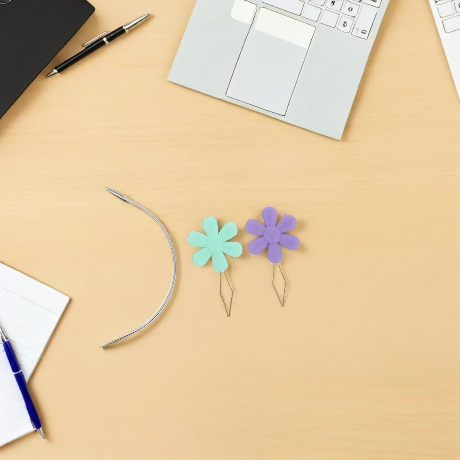 Set di Aghi da Cucito Ergonomici Curvi con Punta Affilata e Occhiello Grande 2.0 2.5 3.0 3.5 Pollici per Cucito a Mano, Tappezzeria e Quilting