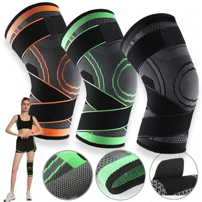 Ginocchiere a compressione Supporto allunga la striscia Manica sportiva Artrite Protezione dal dolore articolare Ginocchiera elastica Cinturino regolabile