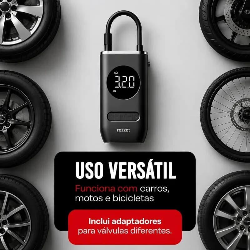 Mini Portable Digital Tire Inflator USB Rechargeable Air Compressor Auto Shut Off Air Pump for Bicycle Motorcycle Car Tires