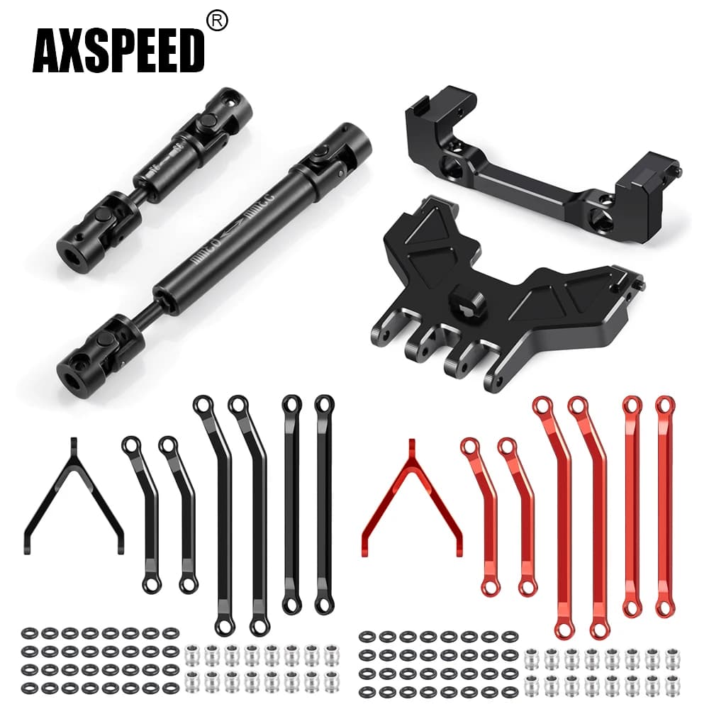 AXSPEED Bumper Mount /Car Body Shell Support Bracket /Linkage Set /Drive Shaft for Axial SCX24 GX470 1/24 RC Crawler Car Parts