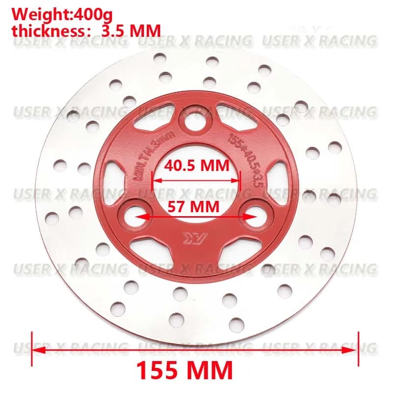 USERX Universal Motorcycle Front Rear 150mm 160mm Brake Disc rotor for ATV UTV Buggy go Kart racing Four Wheel Bicycle scooter