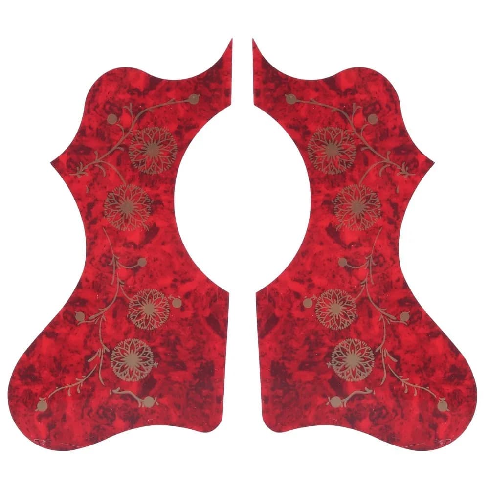 2 Pezzi ​ Protezione in Plastica per Chitarra ​ ​ Adesivo autoadesivo nero/rosso/bianco/marrone ​ Piastra Protettiva per Chitarra ​ Antigraffio, Facile Installazione ​ ​ Pick Guard ​