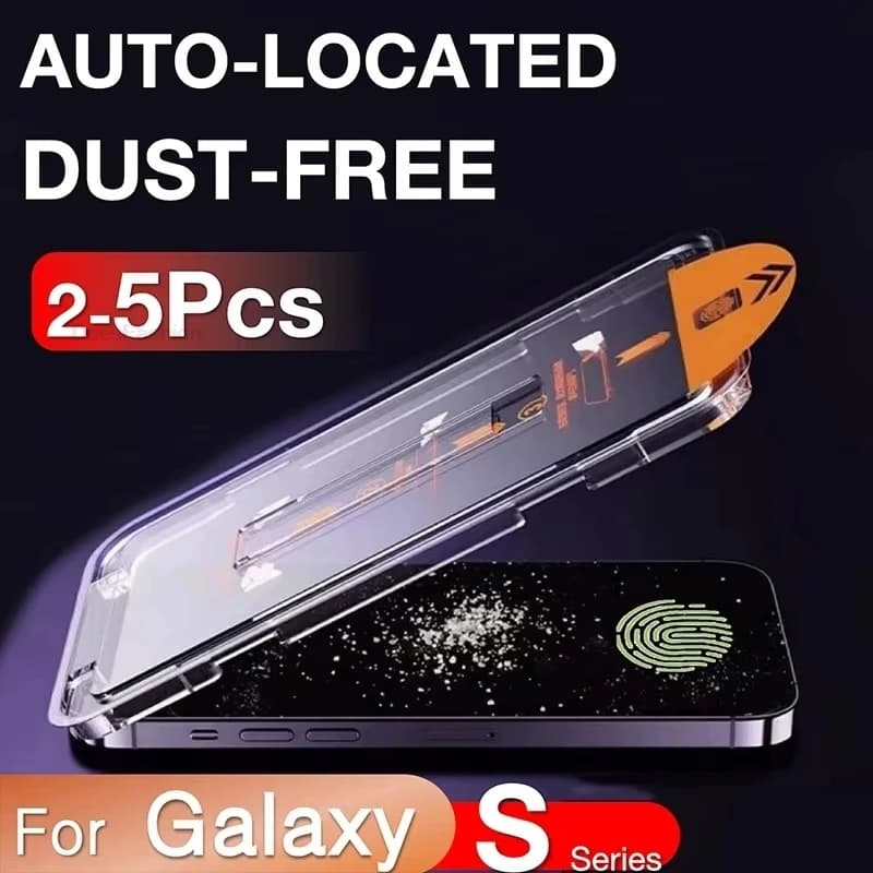 2-5 Pezzi Pellicola Protettiva Privacy One-Click per Samsung S25 Ultra S24 S26 S23 S22 S21 Plus, Vetro Temperato con Sblocco Impronte Digitali