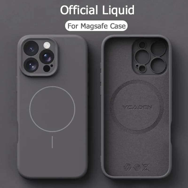 Magnetic Luxury Wireless Charge For Magsafe Phone Cases for iPhone 16 Plus 15 14 13 17 Pro Max 17 Original Liquid Silicone Cover