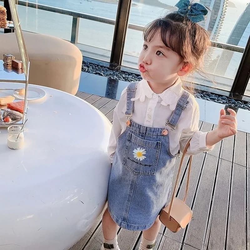 2-10Yrs Baby Girl Jean abito con bretelle primavera autunno estate Infant Toddler Child Cotton Denim Strap gonna Outfit vestiti per bambini