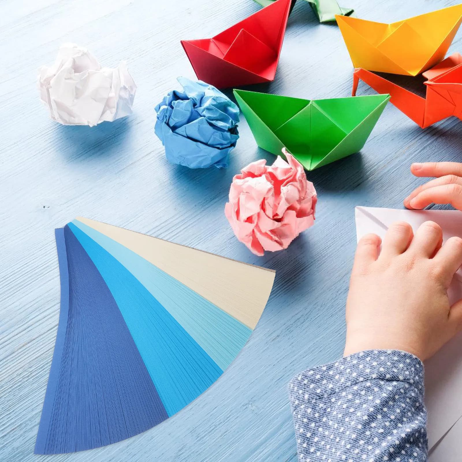 1080Pcs Star Folding Paper Strips Colored Origami Paper Stars for Kids Adults Hand Practice Art Projects Gift Family Fun